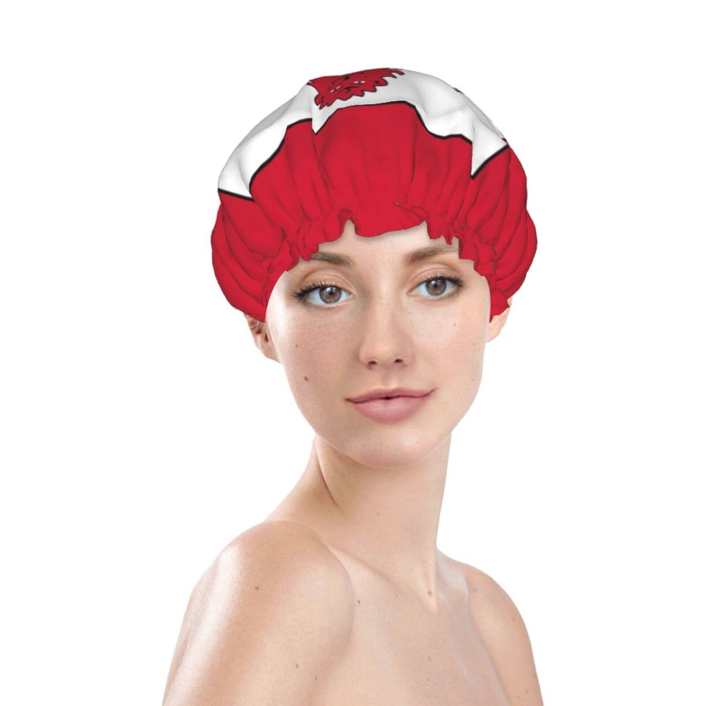 Bermuda Flag Prints Shower Cap Double Layer Lined Waterproof Bathing Shower Hat Beauty and Personal Care Hayyett