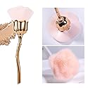 KuAoyoja Nail Art Dust Powder Remover, Pink Rose Soft Brush Acrylic Nail Arts Manicure Dust Cleaner Brush for Nail Trimming Cleaning Makeup Brush Beauty & Personal Care KuAoyoja