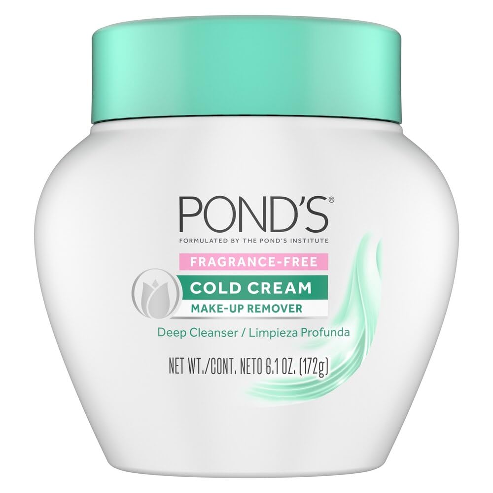 POND’S Cold Cream Cleanser 6.1 oz – Fragrance-Free Makeup Remover & Deep Facial Cleanser | Moisturizing, Non-Comedogenic, Dermatologist Tested Beauty & Personal Care POND'S