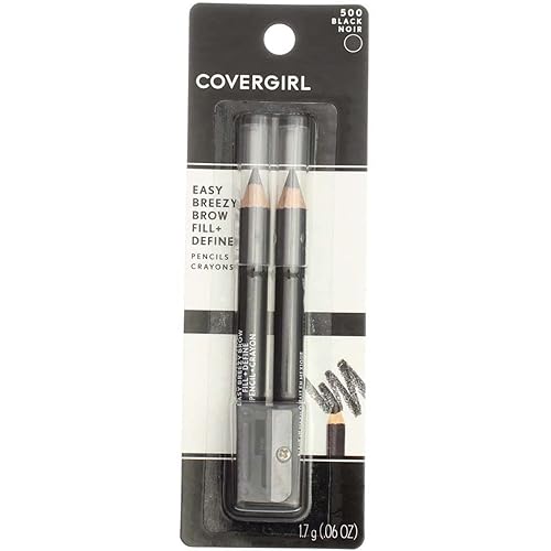 CoverGirl Professional Brow & Eye Makers Brow Shaper & Eyeliner, Midnight Black 500, .06 oz (Pack of 2) Beauty & Personal Care COVERGIRL