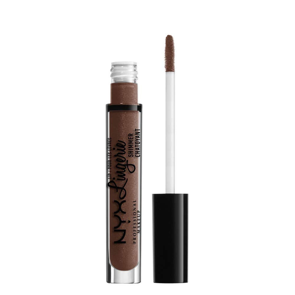 NYX PROFESSIONAL MAKEUP Lip Lingerie Shimmer, Lip Gloss - Maison (Milk Chocolate Brown) Beauty & Personal Care NYX PROFESSIONAL MAKEUP