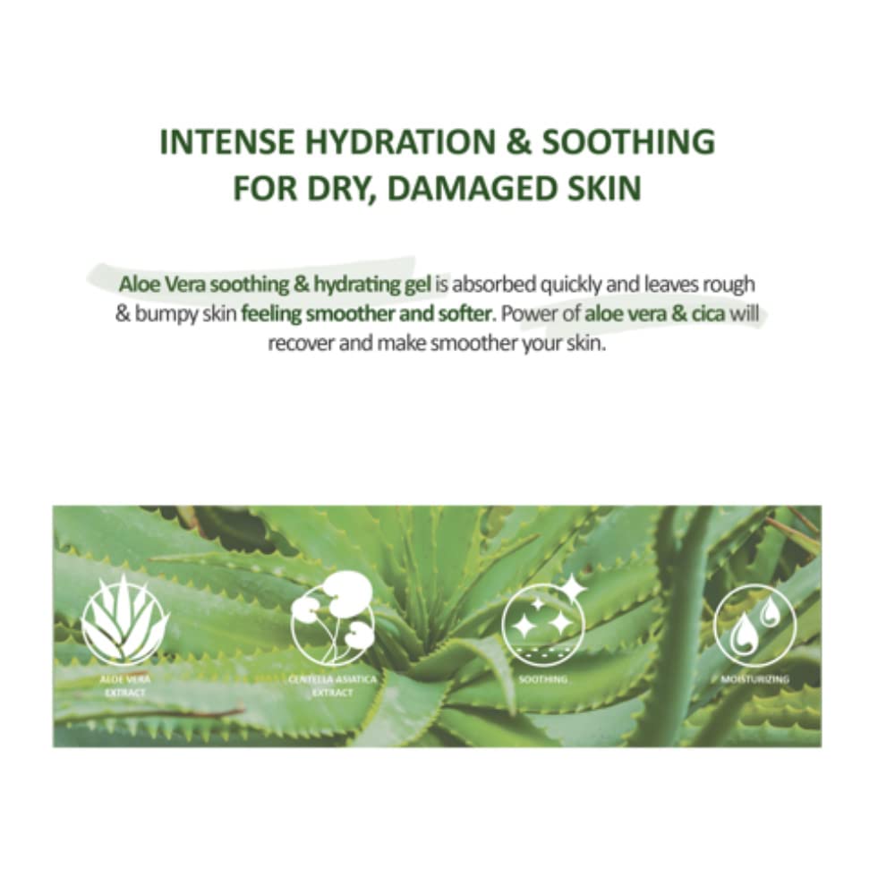 Veraclara]New Soothing Moisture Aloe Vera Gel 95 Percent(Purity) Korean Cosmetics (1) Beauty & Personal Care Veraclara