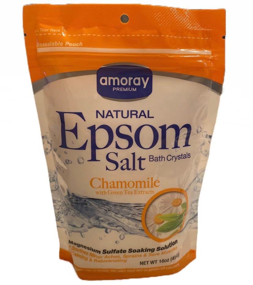 Natural Epsom Salt Bath Crystals Beauty and Personal Care AMORAY PREMIUM