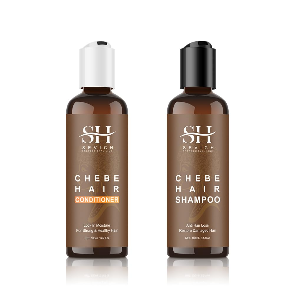 SEVICH Naturals Chebe Shampoo & Conditioner Set - with 100% African Chebe Essence Powder, Thin Loss Hair Treatment, Moisture&Repair Damaged Hair Root Beauty & Personal Care SEVICH