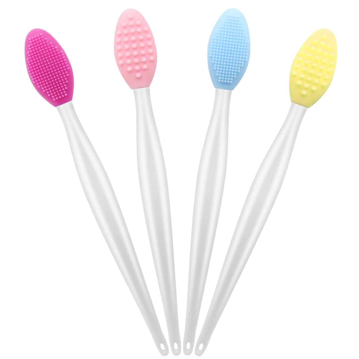 Silicone Lip Scrub Brush - Double-Sided Exfoliating Tool for Dark and Chapped Lips, Cleaner for Smoother and Fuller Appearance?4PC? Beauty & Personal Care KSK