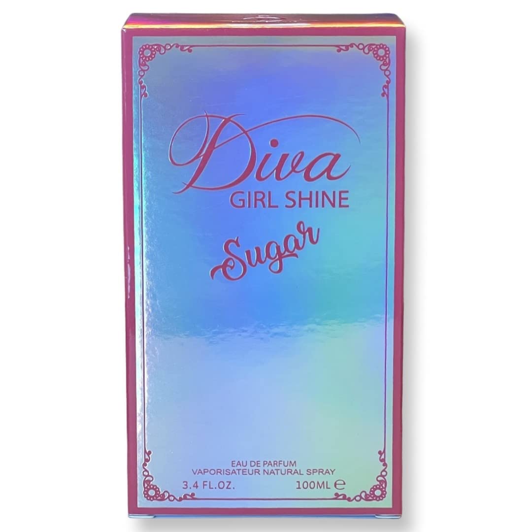 United Scents DIVA GIRL SHINE SUGAR - Eau de Parfum for Women - Notes of Tangerine, Honeysuckle, and Wild Berry - 3.4 Fl Oz Beauty & Personal Care United Scents