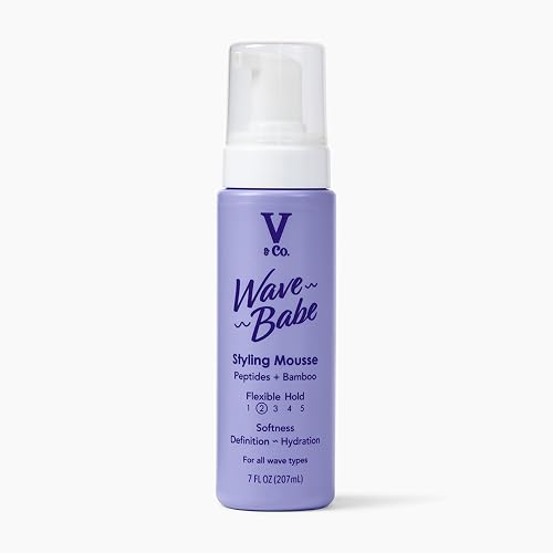 V&Co. Wave Babe Styling Mousse - Hair Mousse for Wavy Hair, Frizz Control & Volume - Lightweight Flexible Hold,Hydrating Hair Styling Product Beauty & Personal Care V&CO