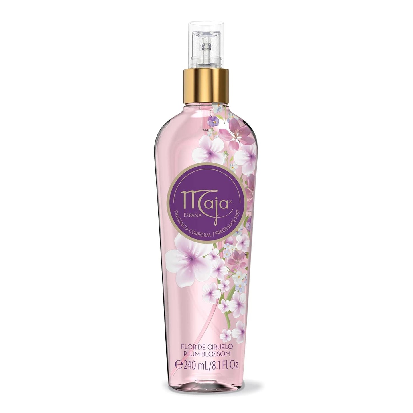 Maja Plum Blossom Perfumed Body Mist with Floral and Fruity notes to refresh yourself any time, Transparent Purple, 8.1 Fl Oz, Spray Bottle Beauty & Personal Care Maja