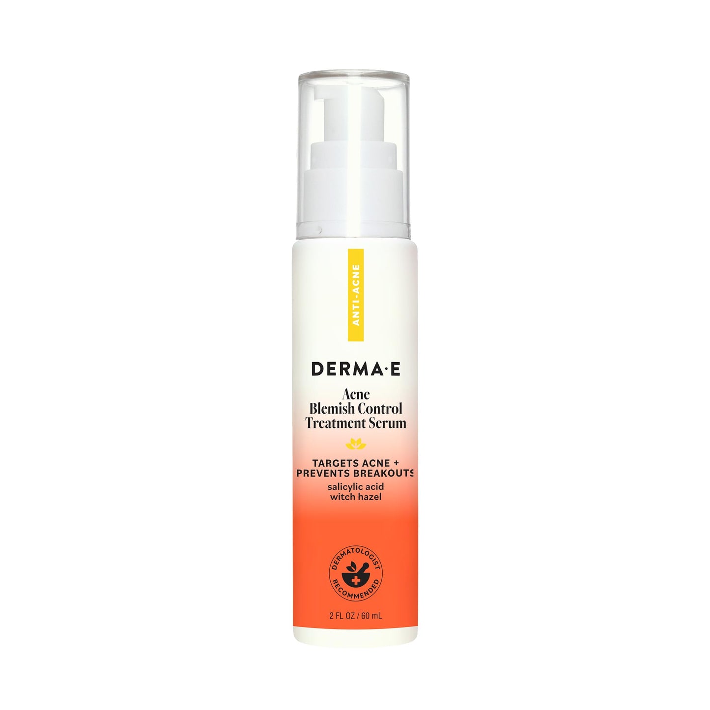 DERMA E Acne Spot Treatment, Acne Blemish Control Treatment Serum, 2 Fl Oz, Clinically Studied to Help Fight Blackheads, Breakouts and Cystic Acne Beauty & Personal Care Derma E