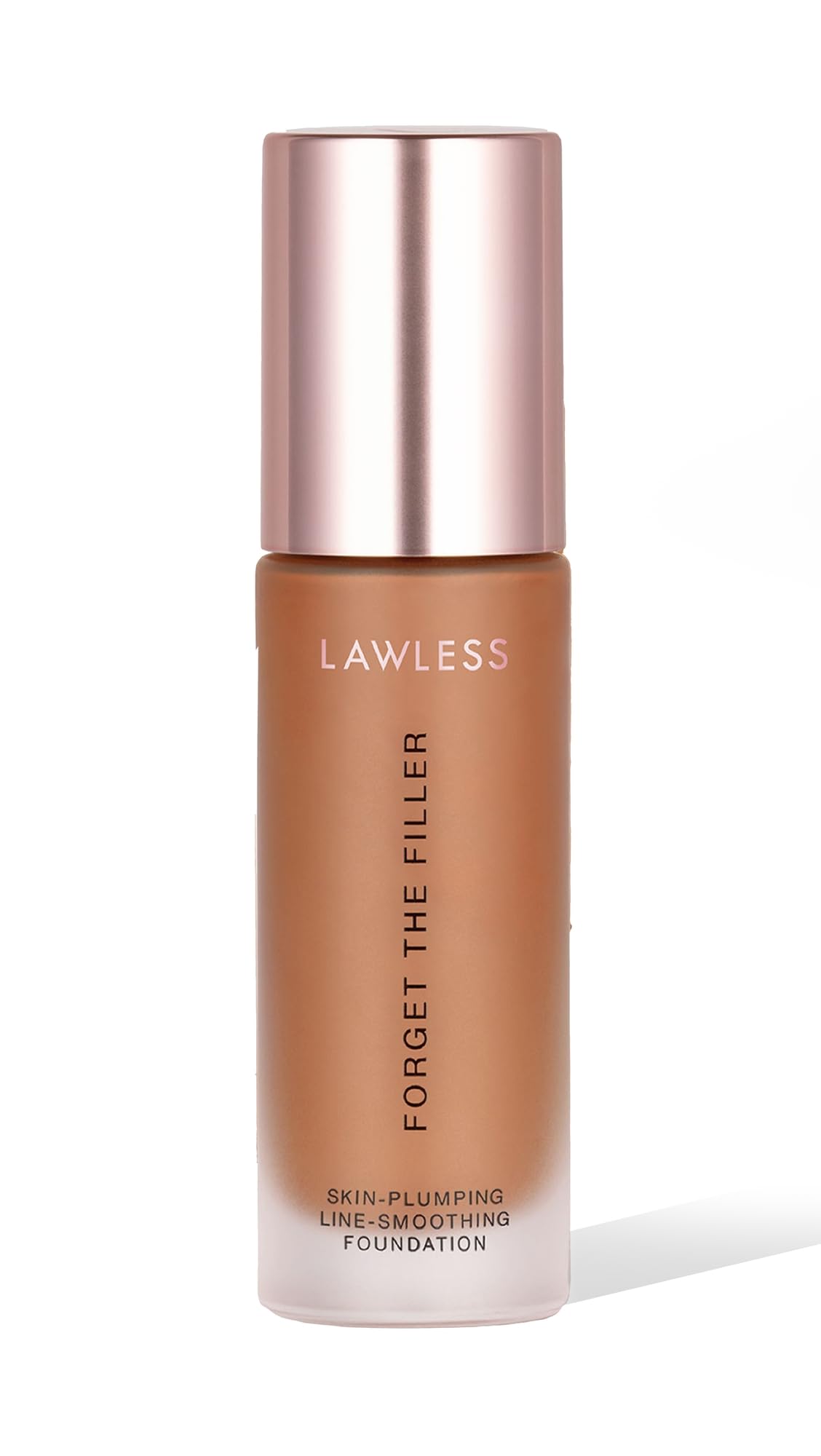 LAWLESS Women's Forget the Filler Skin-Plumping Line-Smoothing Foundation, 18T, tan deep with warm undertones, 1.0 Ounce