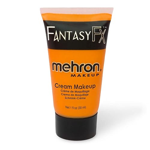 Mehron Makeup Fantasy FX Cream Makeup | Water Based | Halloween | Orange Face & Body Paint For Adults 1 fl oz (30ml) (ORANGE) Beauty & Personal Care Mehron
