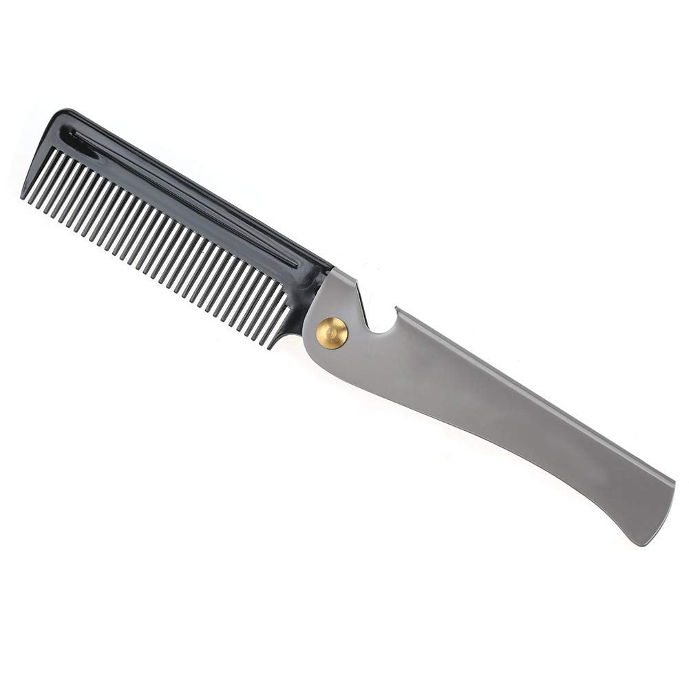 Pocket Stainless Steel Beard Comb Moustache Comb with Smooth Round Teeth for Men Grooming Beard Maintenance Tool (Peines para Barba y Bigote) Beauty and Personal Care EIMSOAH