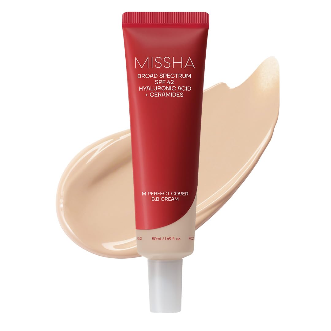MISSHA M Perfect Cover BB Cream No.21 Light Beige SPF 42 PA+++ 1.69 oz