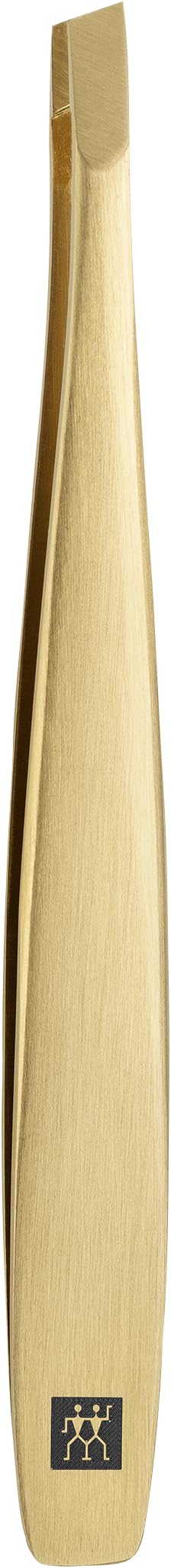 ZWILLING Tweezer Slanted (plucking eyebrows, removing splinters, hand finished, roughened tips, hypoallergenic), Premium, Gold, 3.5 inch Beauty and Personal Care ZWILLING
