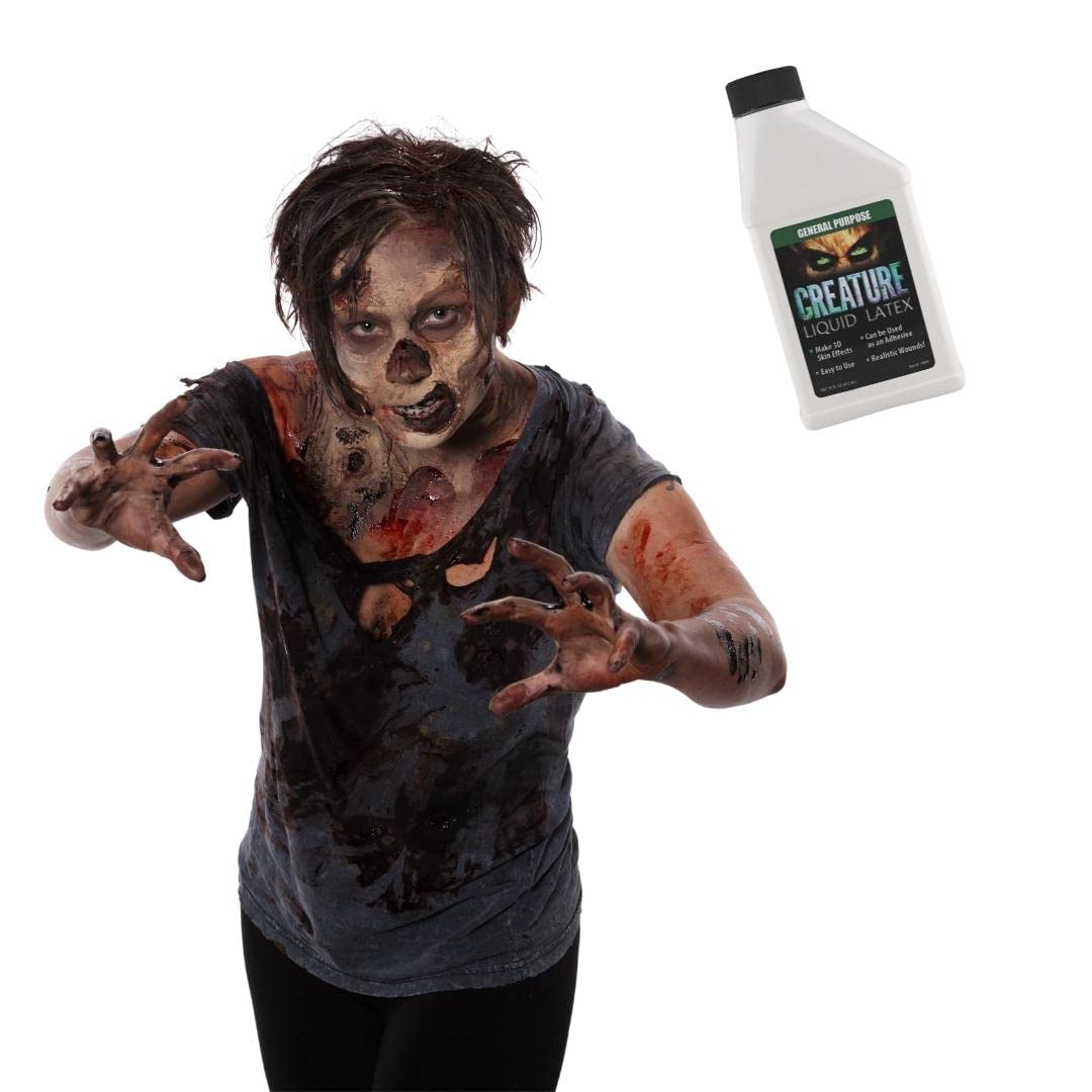 Creature Liquid Latex 2 Pack - CLEAR - General Purpose Professional Special Effects, for Halloween Vampire, Monster, Zombie Makeup and Dress up Beauty & Personal Care Liquid Latex Fashions