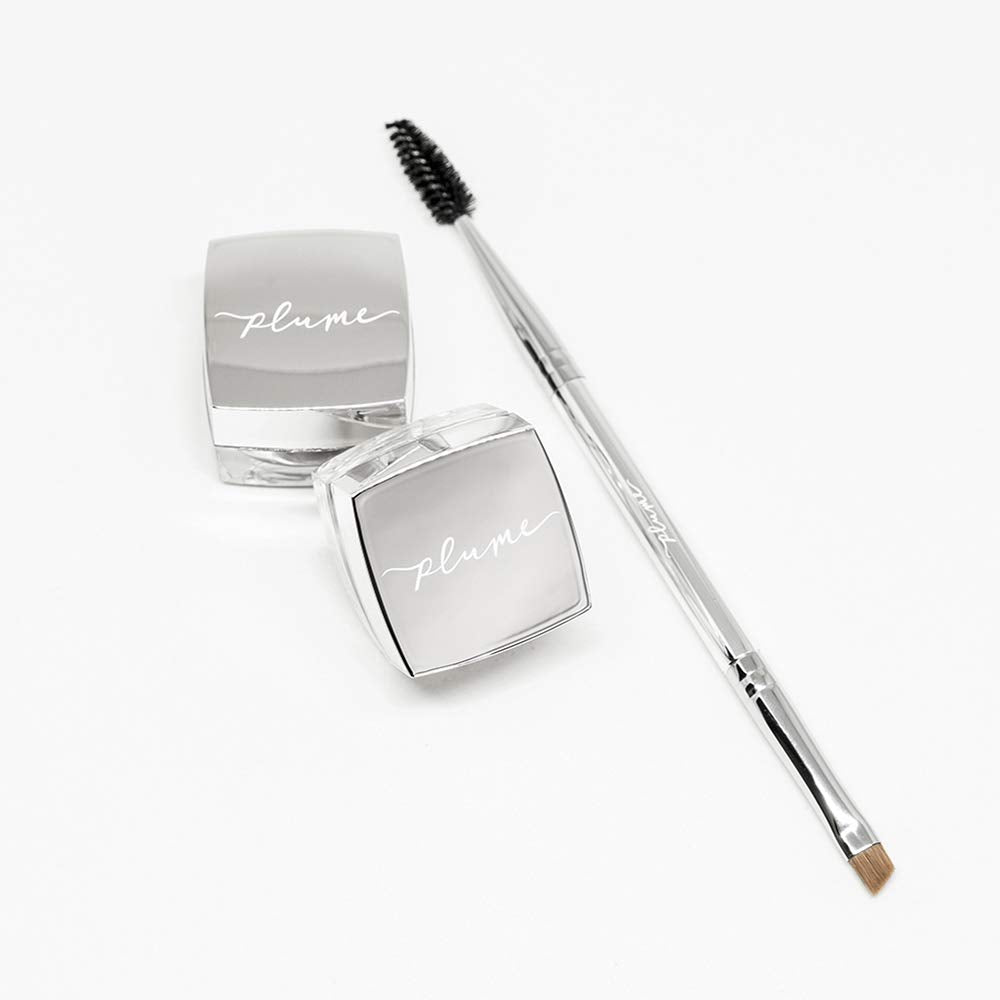 Plume - Nourish + Define Natural Brow Pomade | Smudge-Proof, Vegan, Clean Beauty (Chestnut Decadence, Pomade + Brush) Beauty & Personal Care PLUME HAIR & LASH SCIENCE