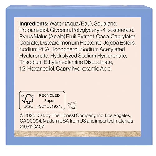 Honest Beauty Hydrogel Cream with Hyaluronic Acid | Lightweight, Moisturizing Water Cream | Gentle for Sensitive Skin, Fragrance Free, Vegan Beauty & Personal Care Honest Beauty