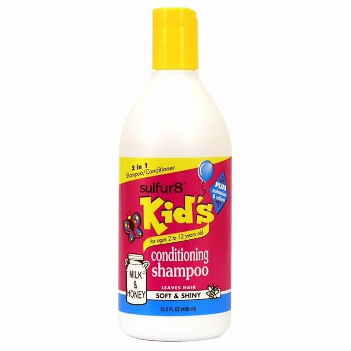 SULFUR8 Milk & Honey Conditioning Shampoo 13.5 oz - Moisturizing Hair Cleanser with Conditioning Benefits, Smooths & Hydrates Hair, Refreshing Milk &