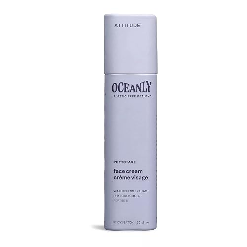 ATTITUDE Oceanly Face Cream Bar, EWG Verified, Plastic-free, Plant and Mineral-Based Ingredients, Vegan and Cruelty-free Beauty Products, PHYTO AGE Beauty & Personal Care BIO SPECTRA ATTITUDE