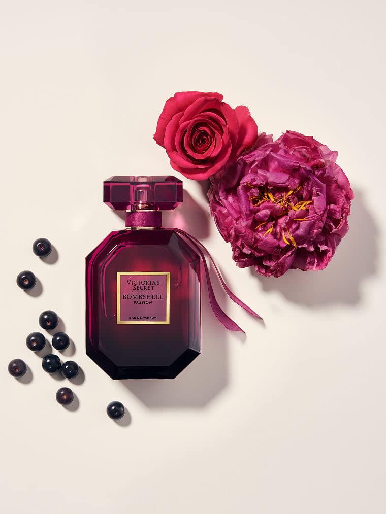 Victoria's Secret Bombshell Passion Eau de Parfum, Notes of Sparkling Cassis, Queen Peony & Fuchsia Rose, Perfumes for Women (1.7 oz) Beauty & Personal Care Victoria's Secret