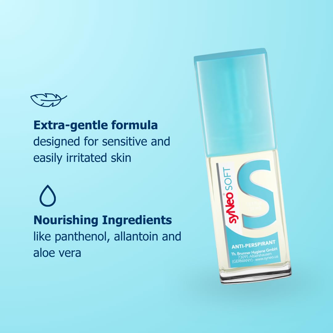 syNeo SOFT Sensitive Antiperspirant Spray - No Scent, Extra Gentle Formula, Long- Lasting Sweat and Odor Protection,1 Pack 1.01 fl. oz. Beauty and Personal Care syNeo