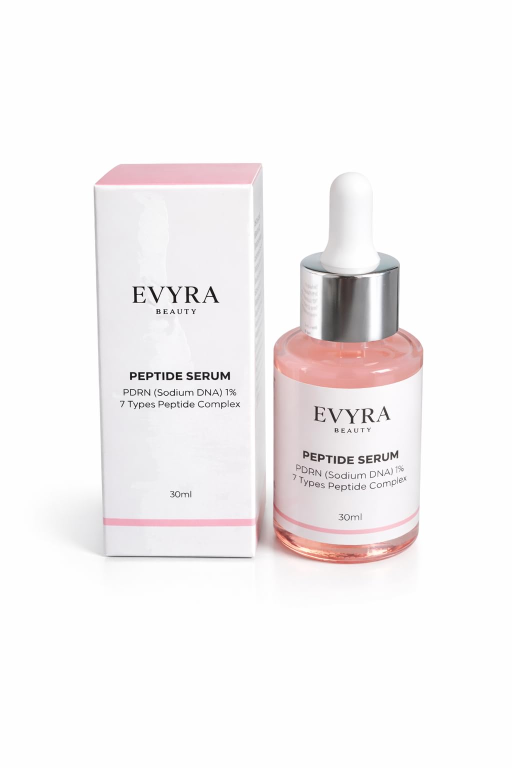 Evyra Beauty PDRN Renewal Serum - Advanced 7 Peptide Complex with PDRN (Sodium DNA) 1%, Collagen & Ceramide NP, Hydrating & Firming Pink Glow - 30ml Beauty & Personal Care Evyra Beauty