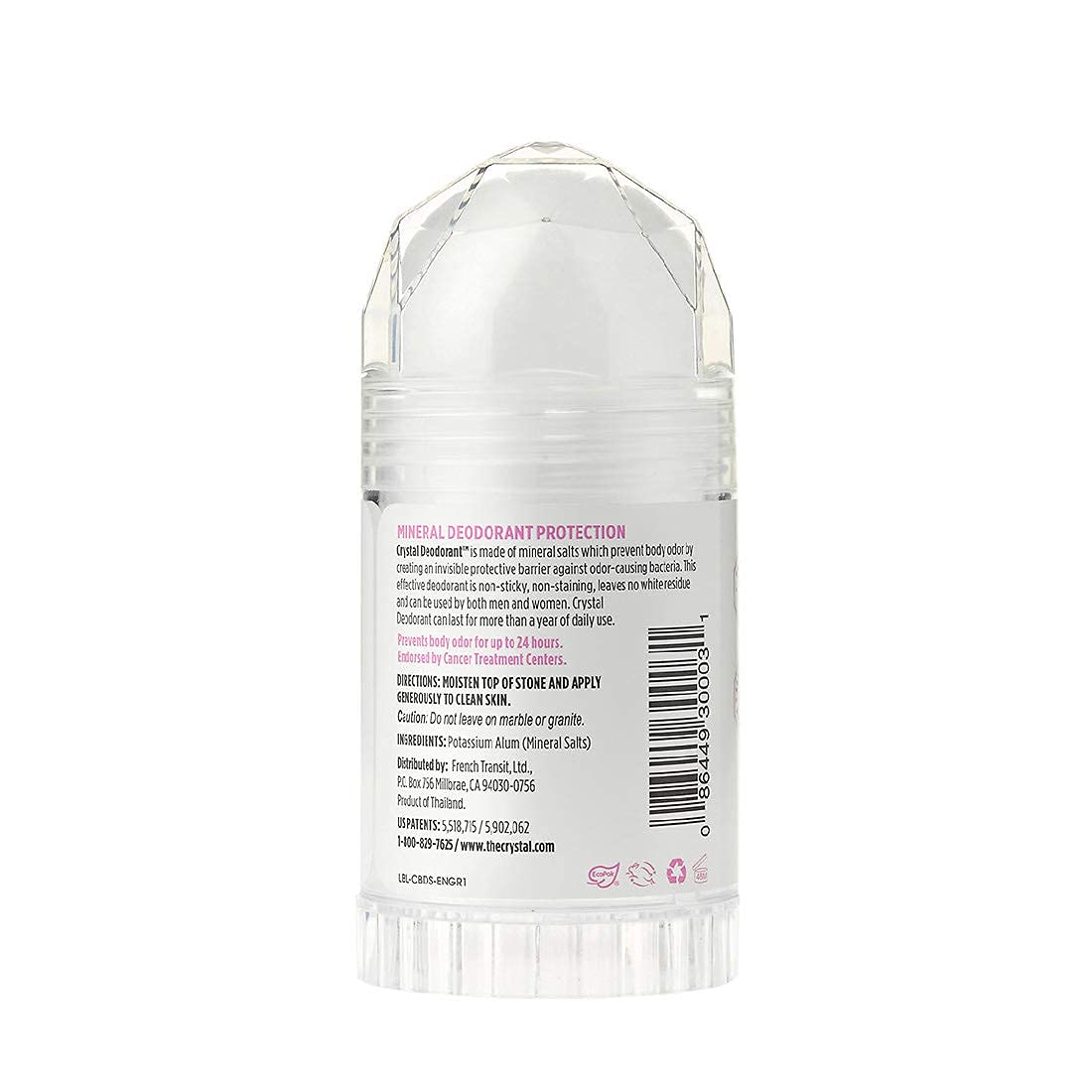 CRYSTAL Mineral Deodorant Stick - Unscented Body Deodorant With 24-Hour Odor Protection, Non-Staining & Non-Sticky, Aluminum Chloride & Paraben Free Beauty and Personal Care Crystal Essence