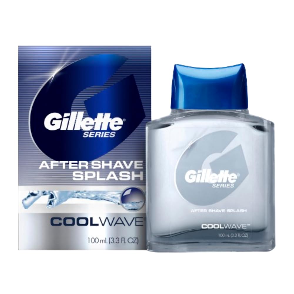 Gillette Series Cool Wave After Shave, Aftershave for Men, After Shave Cologne Men, 3.3 fl oz, 100 ml, After Shave Lotion for Men, Post Shave Balm Beauty and Personal Care Gillette