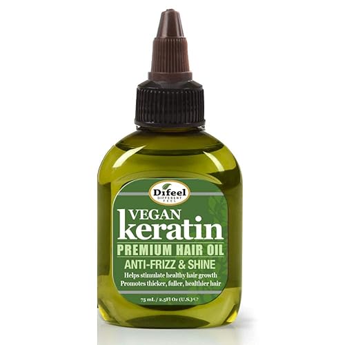 Difeel Vegan Keratin Premium Hair Oil - Anti Frizz & Shine 2.5 oz. Beauty & Personal Care Difeel