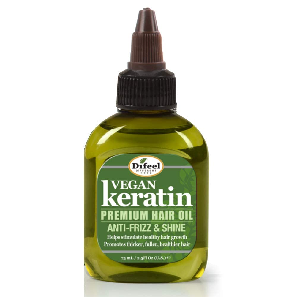 Difeel Vegan Keratin Premium Hair Oil - Anti Frizz & Shine 2.5 oz. Beauty & Personal Care Difeel