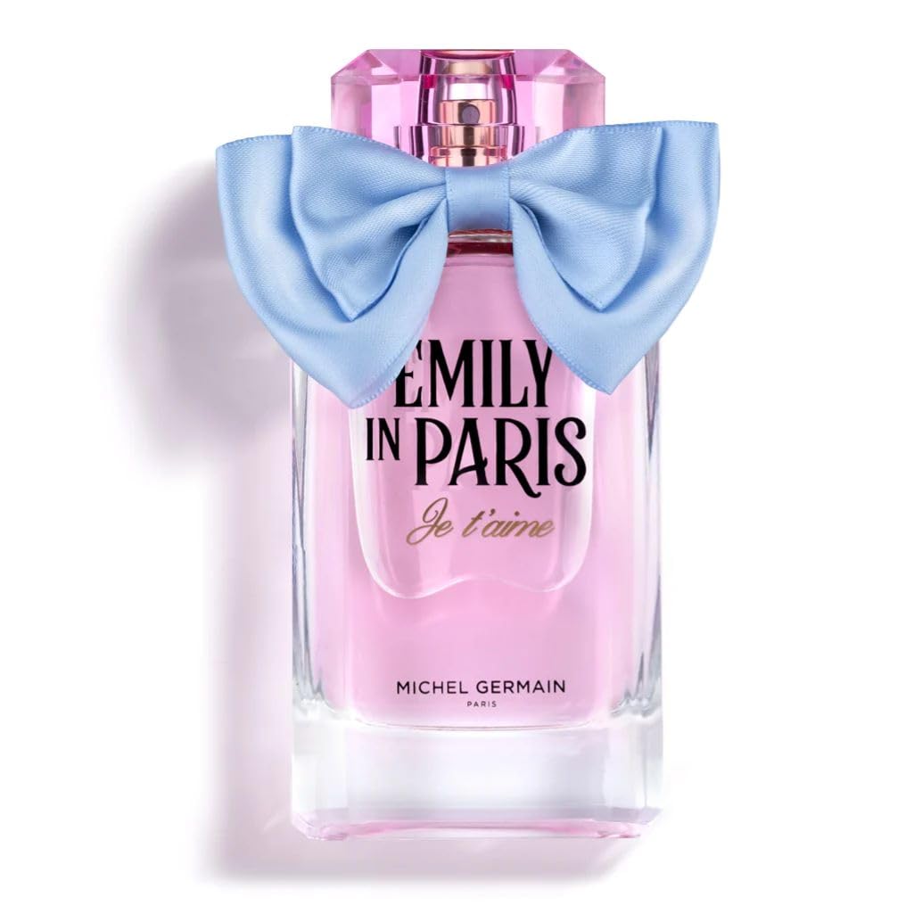 Michel Germain Emily in Paris Je T'aime Eau de Parfum Women's Fragrance Spray, Floriental Woody Scent, Top Notes of Pink Pepper, Raspberry, Seductive Beauty & Personal Care Michel Germain
