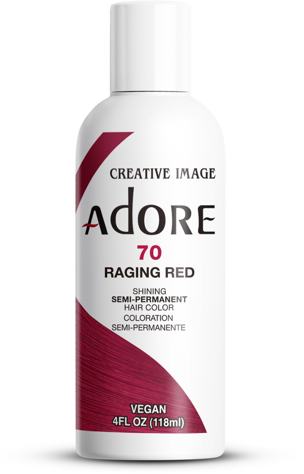 Adore Semi Permanent Hair Color (070 Raging Red) | Vegan & Cruelty-Free Red Hair Dye | No Ammonia, No Peroxide, No Alcohol | 4 Fl Oz Beauty & Personal Care Adore