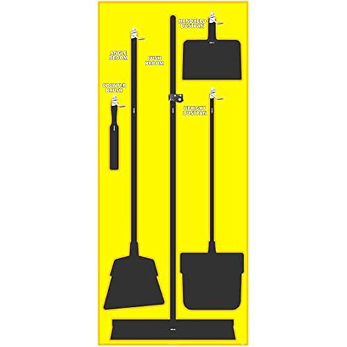NMC SB107FG 5S Janitorial Shadow Board, Yellow/Black, 68"X30", ProSeriesAcrylic (Tools Sold Separately) Beauty & Personal Care NMC