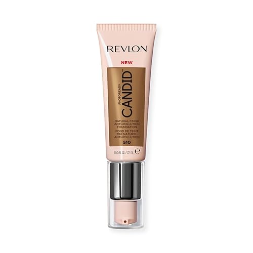 Revlon PhotoReady Candid Natural Finish Foundation, with Anti-Pollution, Antioxidant, Anti-Blue Light Ingredients, 510 Cappuccino, 0.75 fl. oz. Beauty & Personal Care REVLON
