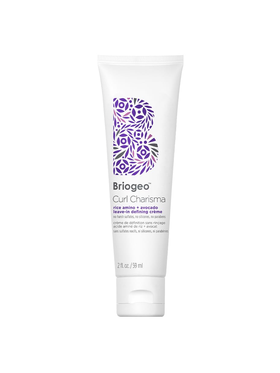 Briogeo Curl Charisma Rice Amino + Avocado Leave-In Defining Crème, Anti Frizz Hair Styling Moisturizer, Leave In Cream for Wavy, Curly, Coily Hair Beauty & Personal Care Briogeo