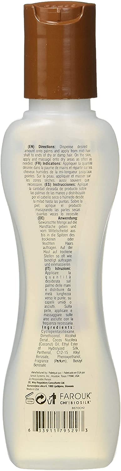 Farouk Biosilk Silk Therapy Organic Coconut Oil Leave-in Treatment For Hair & Skin, 0.14 Ounce