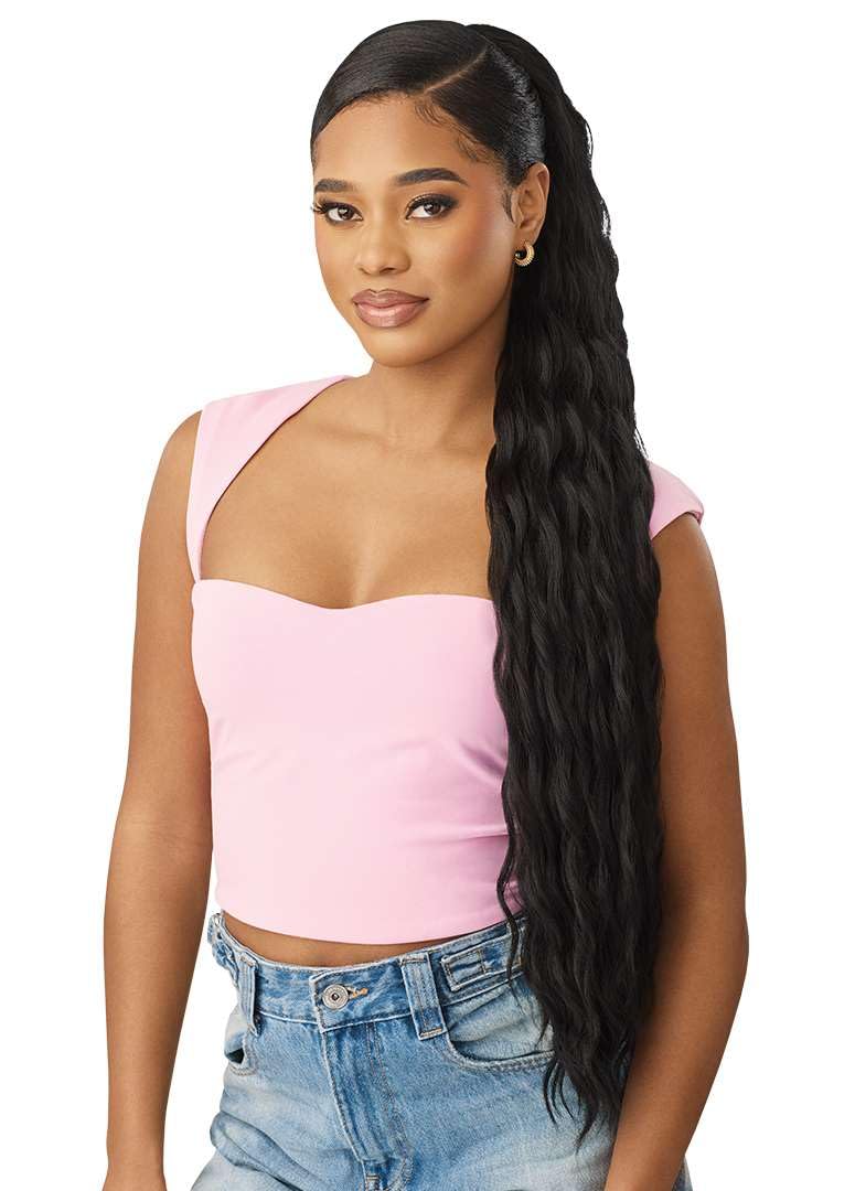 Outre Pretty Quick - Drawstring Pony - Sakina (DARK BROWN 2)