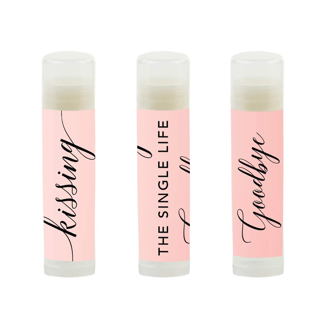 Andaz Press Blush Pink Rose Elegant Bridal Shower Engagement Party, Lip Balm Chapstick Favors, Kissing The Single Life Goodbye, 12-Pack, Bridal Shower Beauty & Personal Care Andaz Press