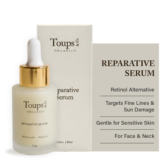 Toups & Co Reparative Serum | Bakuchiol Retinol Alternative Facial Serum | Targets Hyperpigmentation, Sun Damage & Fine Lines | With Amino Acids Beauty & Personal Care Toups and Co