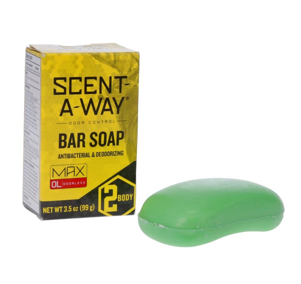 Hunters Specialties Scent-A-Way MAX Bar Body Soap - Hunting Odorless Green Soap Scent Eliminator for Hunters, Trappers, Anglers, and Campers - 3.5 Oz Beauty & Personal Care Hunters Specialties