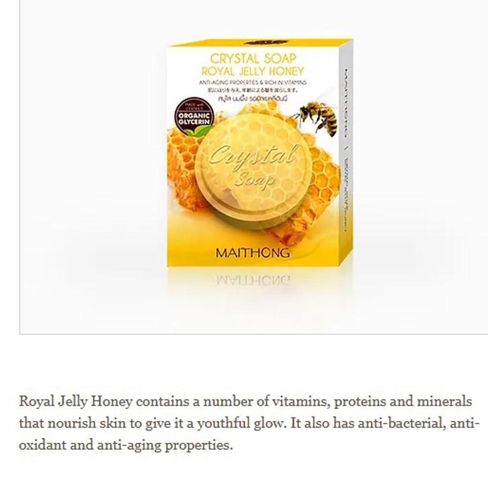 Maithong Crystal Soap (Royal Jelly Honey) 70 Gram. Beauty & Personal Care Maithong