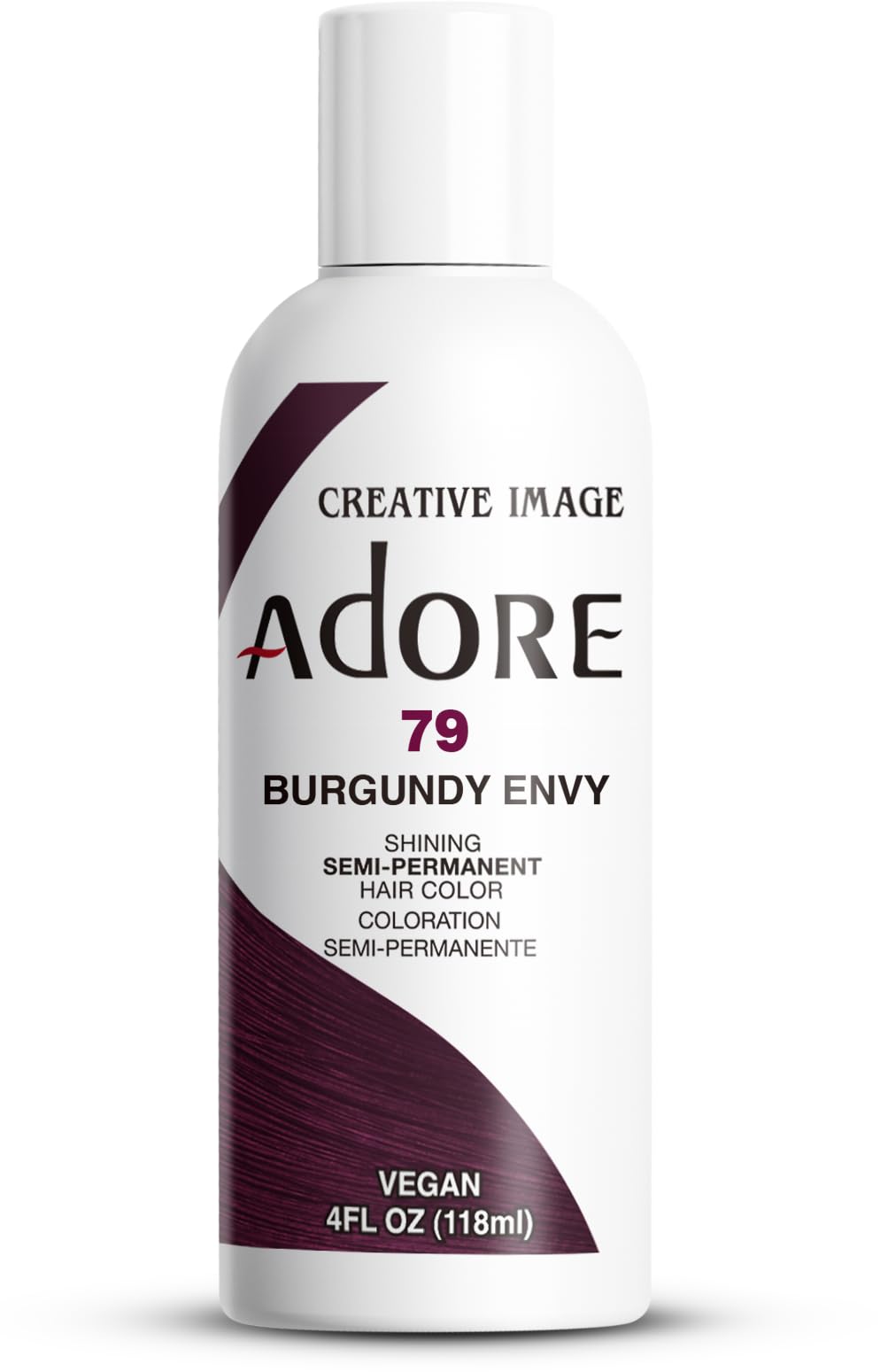 Adore Semi Permanent Hair Color (079 Burgundy Envy) | Vegan & Cruelty-Free Red Hair Dye | No Ammonia, No Peroxide, No Alcohol | 4 Fl Oz Beauty & Personal Care Adore