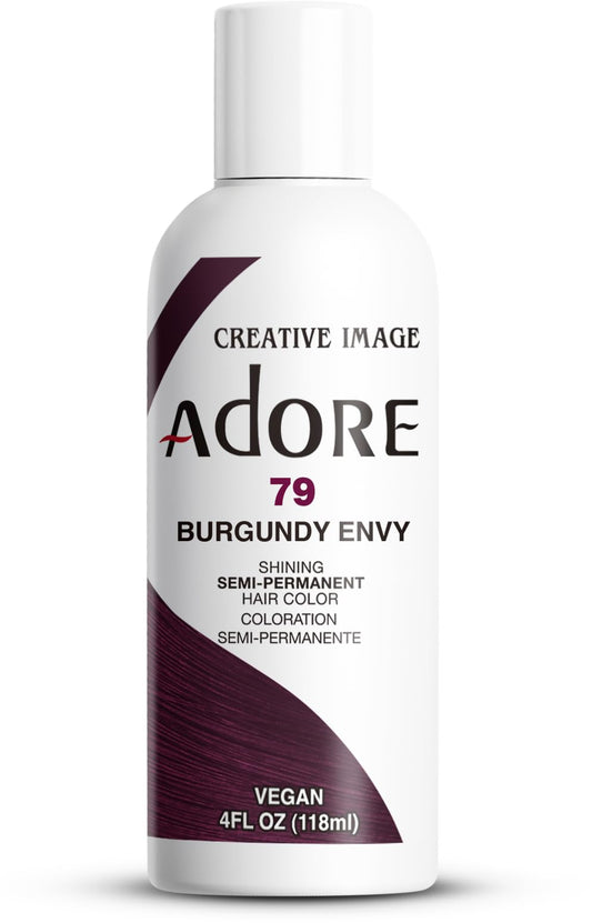 Adore Semi Permanent Hair Color (079 Burgundy Envy) | Vegan & Cruelty-Free Red Hair Dye | No Ammonia, No Peroxide, No Alcohol | 4 Fl Oz Beauty & Personal Care Adore