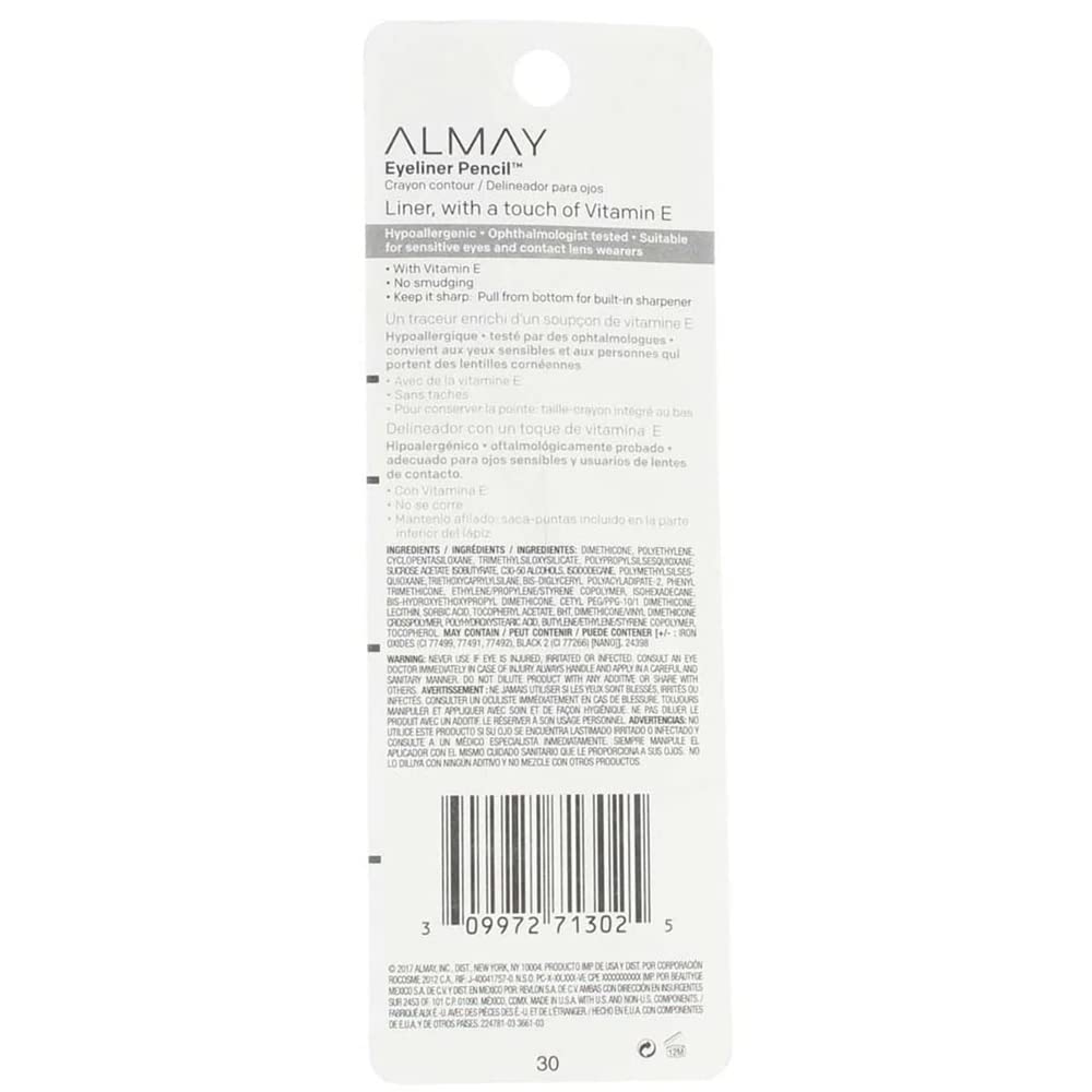 Almay Eyeliner Pencil - Top of the Line - 207 Brown - Pack of 2 Beauty & Personal Care Almay
