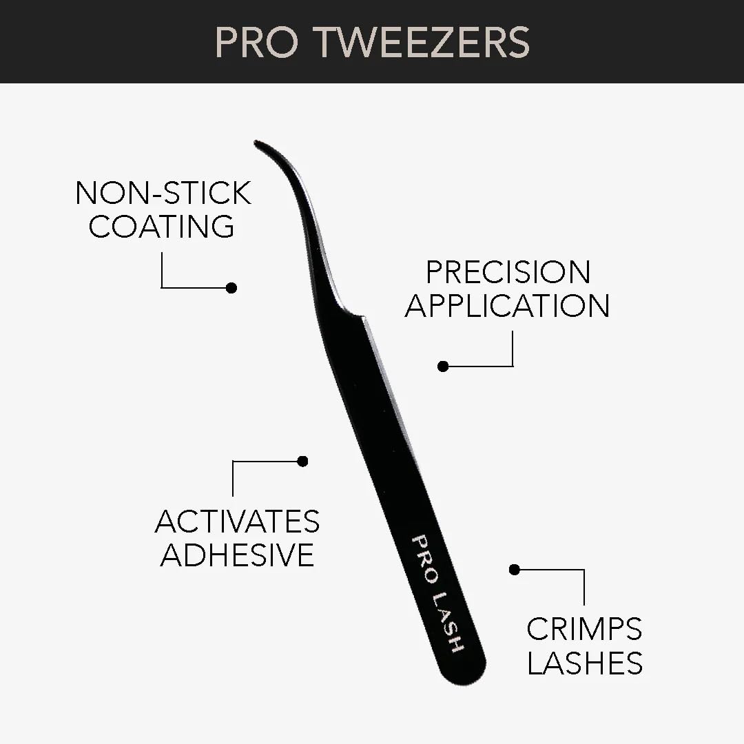 Pro Lash Pro Tweezers for Eyelash Extensions - Precision Lash Tweezers for Women, Patent-Pending Enamel Coated Tweezer for Eyelash Clusters, 10 Plus Beauty and Personal Care Pro Lash