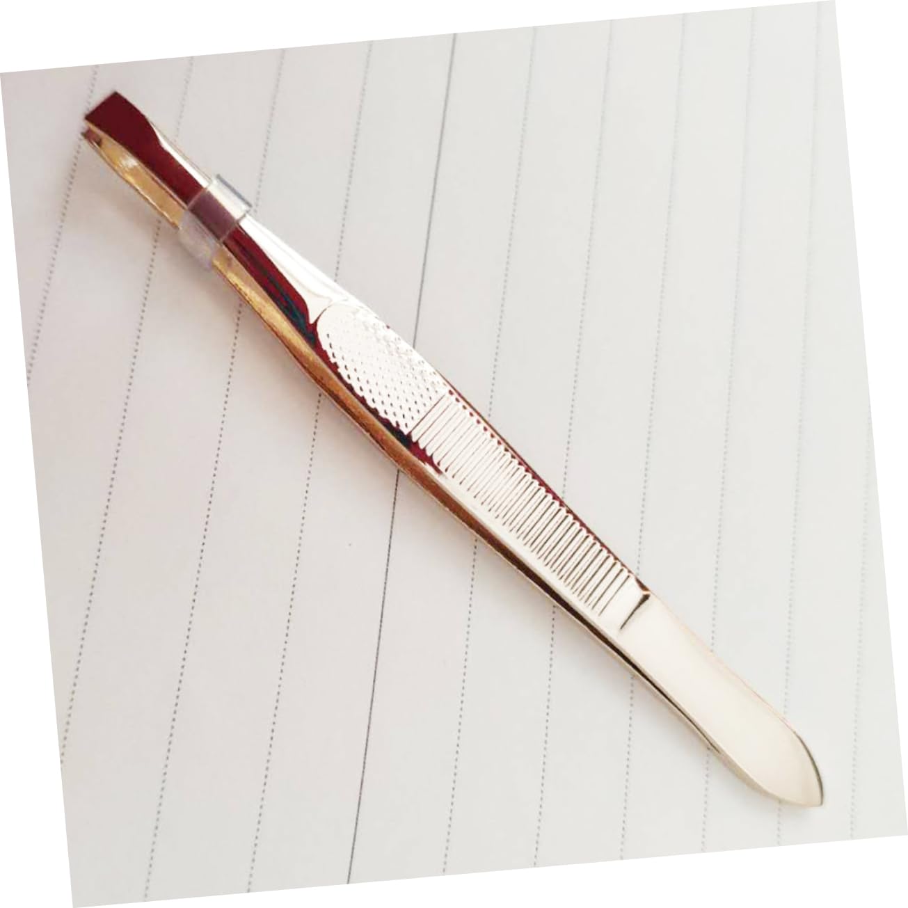 FRCOLOR 3pcs Gold-plated Stainless Steel Eyebrow Tweezers Comb Portable Makeup Tool for Eyelash Extensions Precision Brow Shaping and Hair Removal Beauty and Personal Care FRCOLOR