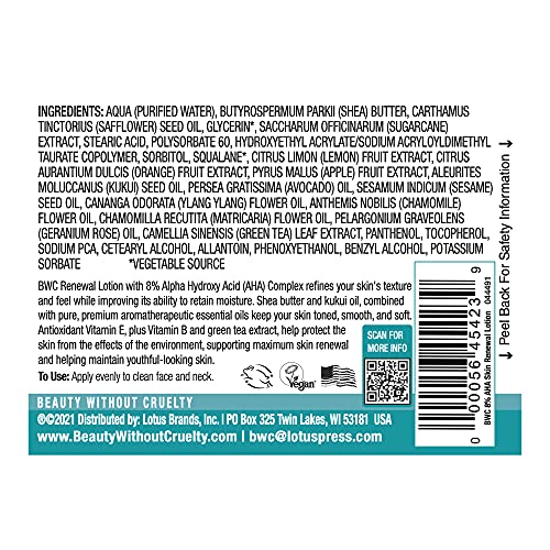 Beauty Without Cruelty Skin Renewal Moisturizing Lotion 4 oz Beauty & Personal Care Beauty Without Cruelty