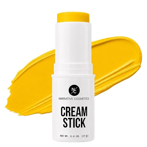 Narrative Cosmetics Cream Stick Face & Body Paint - Yellow - Professional Full-Coverage SFX Makeup for Halloween, Cosplay & Theater, 0.6 oz (17 g) Beauty & Personal Care Narrative Cosmetics