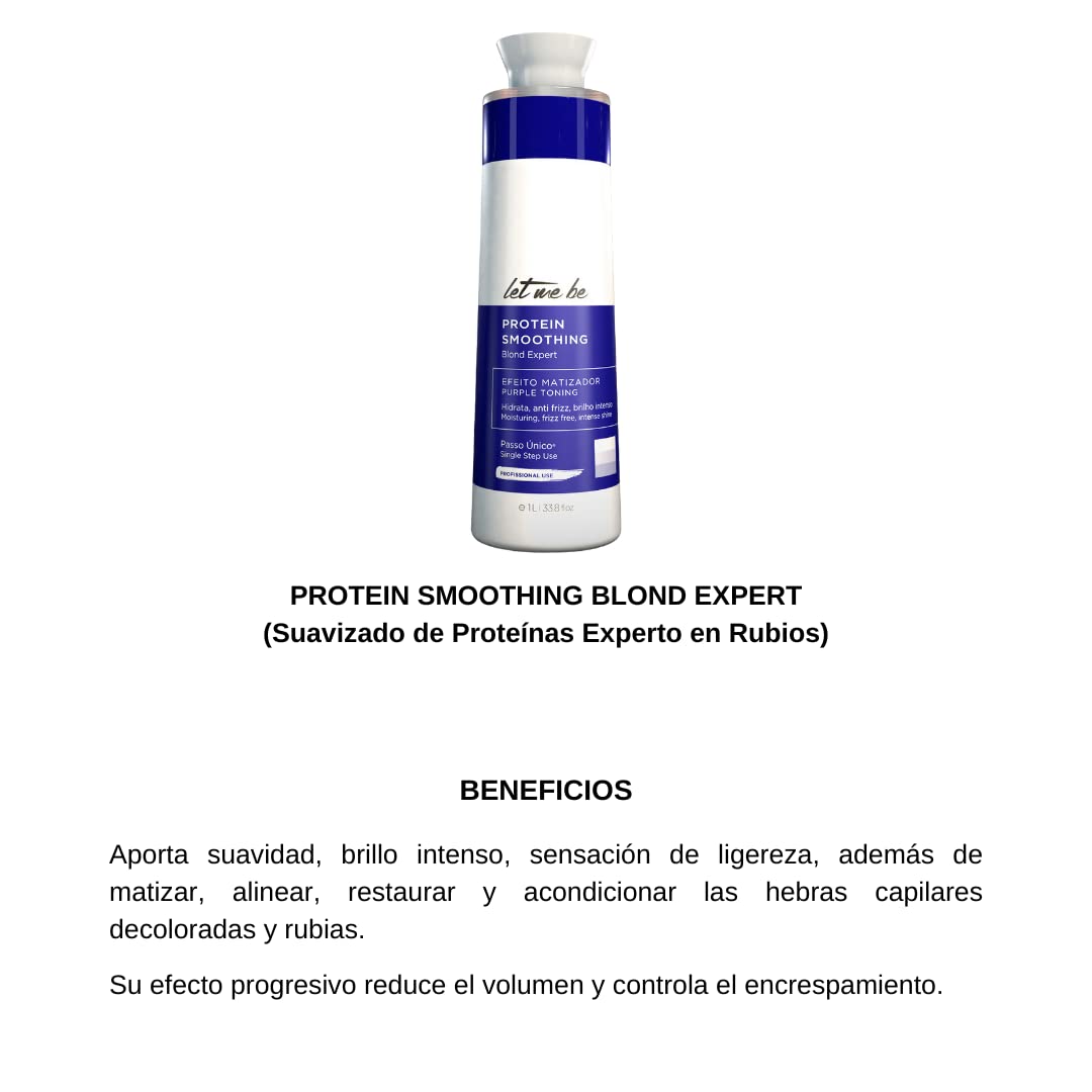 Let Me Be Blond Expert Purple Toning Mask 1000ml / 33.8 oz - Protein Smoothing Treatment for Blonde, Bleached, or Highlighted Hair - Anti-Frizz Beauty & Personal Care Let Me Be