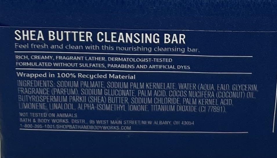 Bath and Body Works Ocean Shea Butter Cleansing Bar Soap 4.2 oz Each Pack of 2 Beauty & Personal Care Bath & Body Works